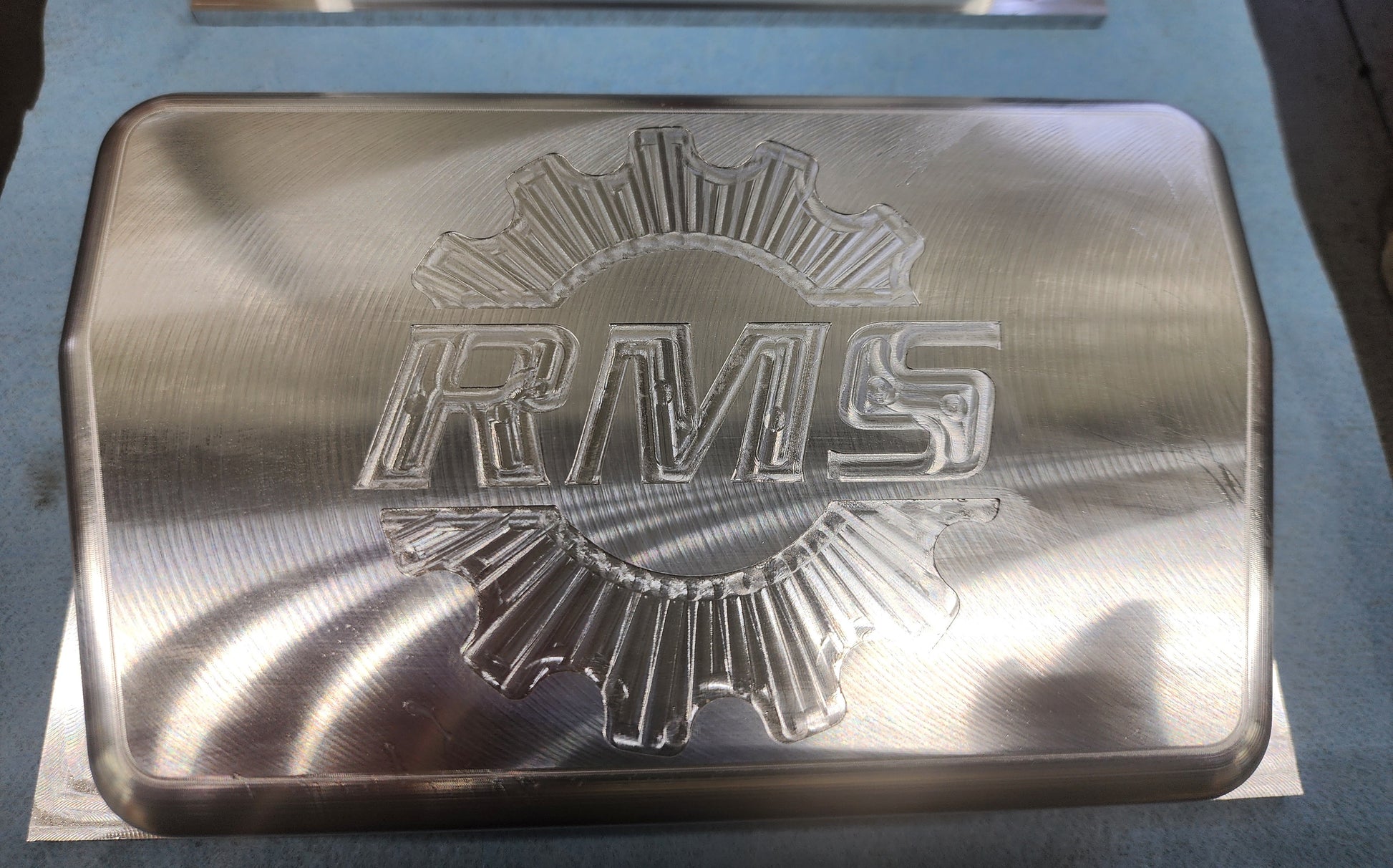 Billet Rugged Radio cover RMS Logo in raw